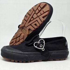 Vans Style 93 Black Mary Jane Sneakers Heart Buckle Women’s 7